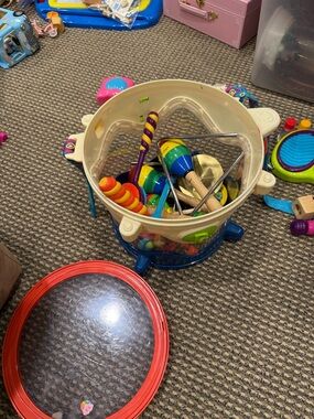 Bright Multicolor Toddler Musical Drum Bucket - Kids Learning Toy